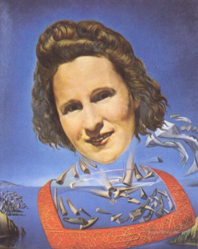 Portrait of Gala with Rhinocerotic Symptoms Surrealism Oil Paintings